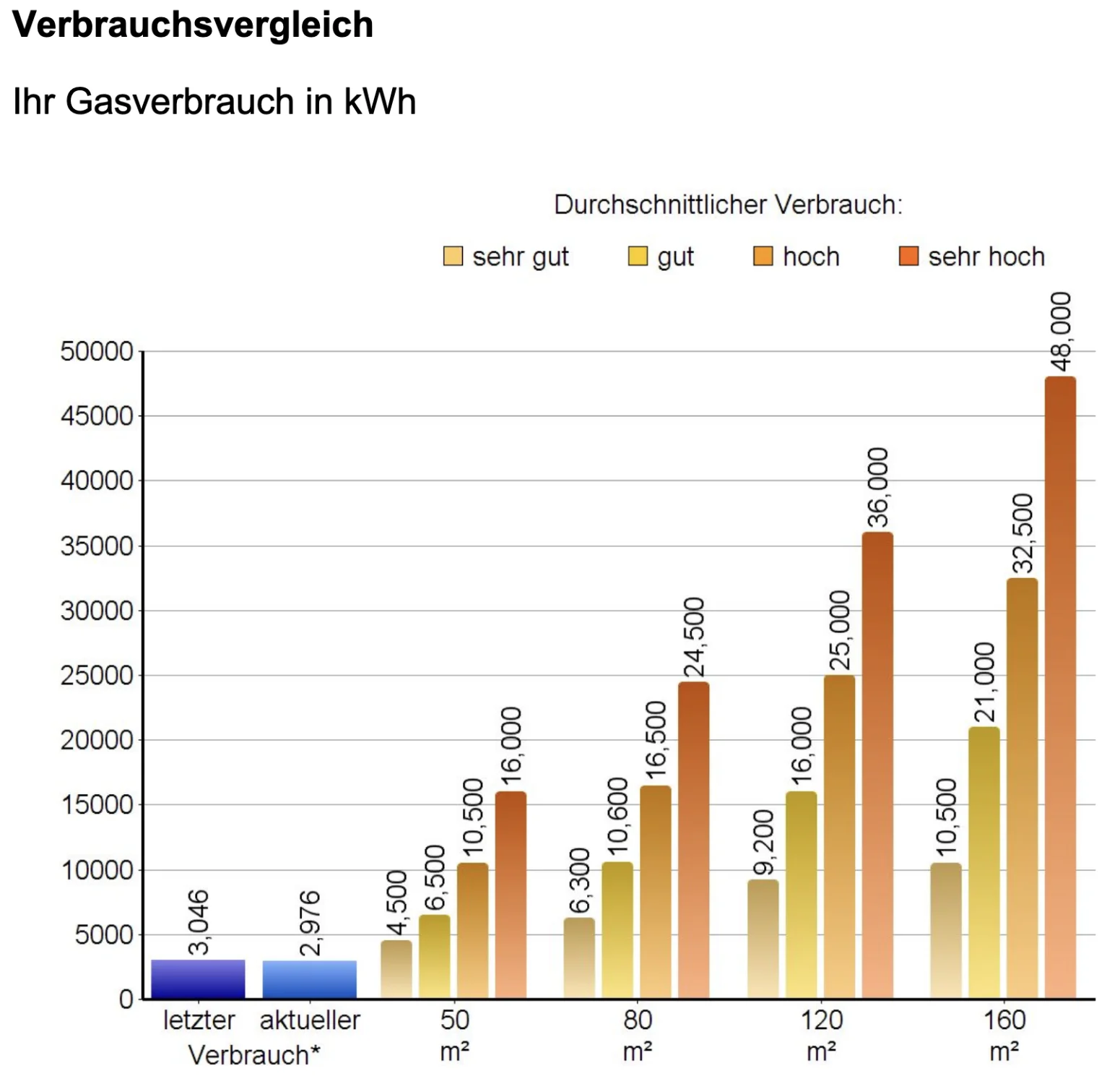 Auszug aus einer der Erdgas-Jahresabrechnungen Auszug aus einer der Erdgas-Jahresabrechnungen